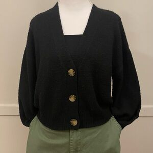 BP Black Button-Up Cardigan Sweater